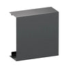 Brauer opbouwnis met verborgen opbergruimte in geborstelde gun metal PVD-afwerking, vervaardigd uit RVS voor gebruik in badkamer of toilet.