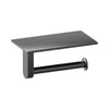 Brauer toiletrolhouder met planchet in gunmetal geborstelde PVD-afwerking, vervaardigd uit RVS 304 en geschikt voor wandmontage.